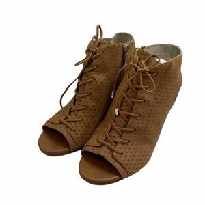 Sam Edelman Ennette Lace Up Open Toe Block Heel Sz. 6.5 Hippie Cottage Boho